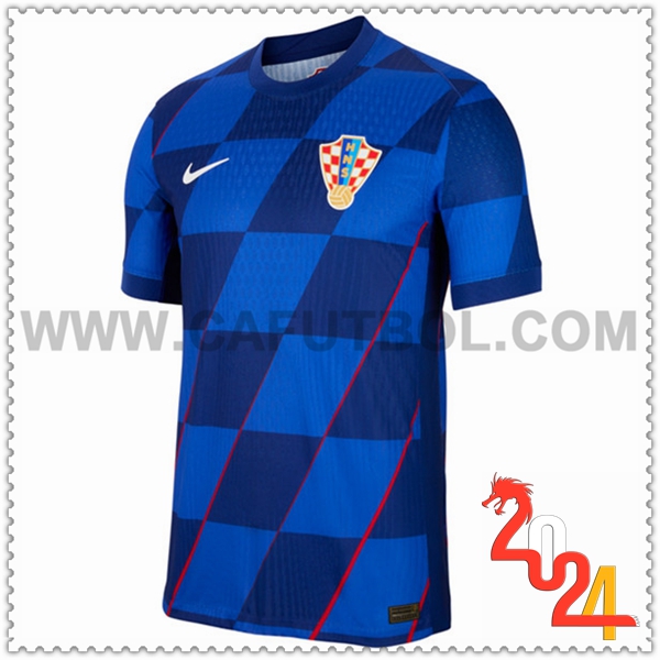 Segunda Camiseta Futbol Croacia Azul Eurocopa 2024