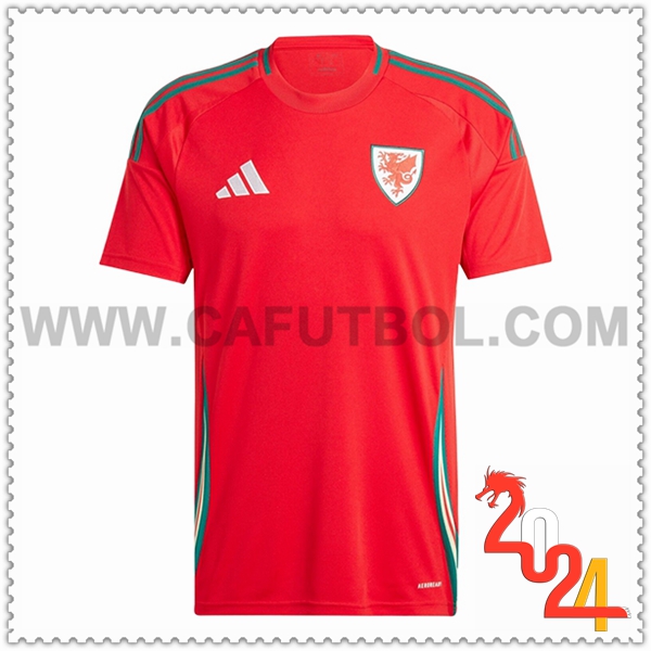 Primera Camiseta Futbol Gales Rojo Eurocopa 2024