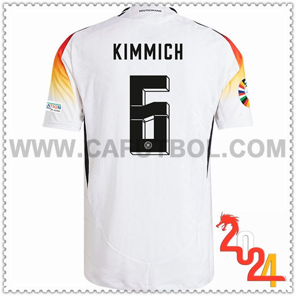 Primera Camiseta Futbol Alemania KIMMICH #6 Blanco Eurocopa 2024