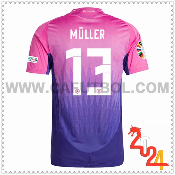 Segunda Camiseta Futbol Alemania MULLER #13 Púrpura Eurocopa 2024