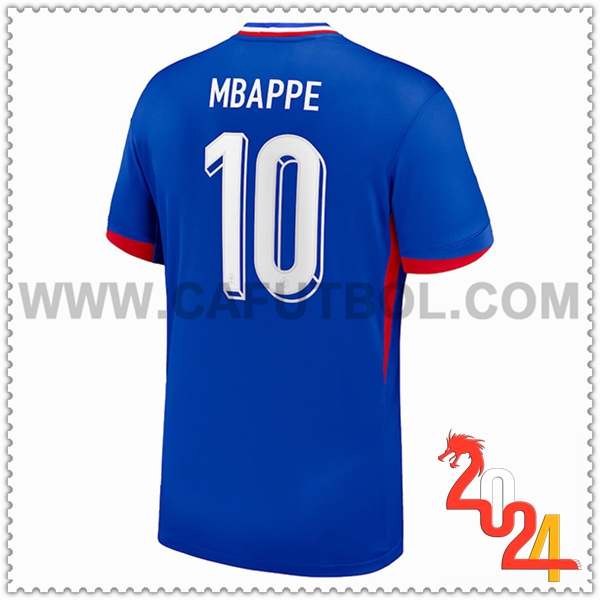 Primera Camiseta Futbol Francia MBAPPE #10 Azul Eurocopa 2024