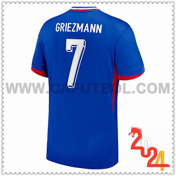 Primera Camiseta Futbol Francia GRIEZMANN #7 Azul Eurocopa 2024