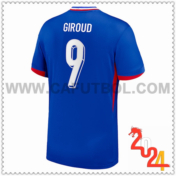 Primera Camiseta Futbol Francia GIROUD #9 Azul Eurocopa 2024