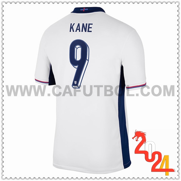 Primera Camiseta Futbol Inglaterra KANE #9 Blanco Eurocopa 2024