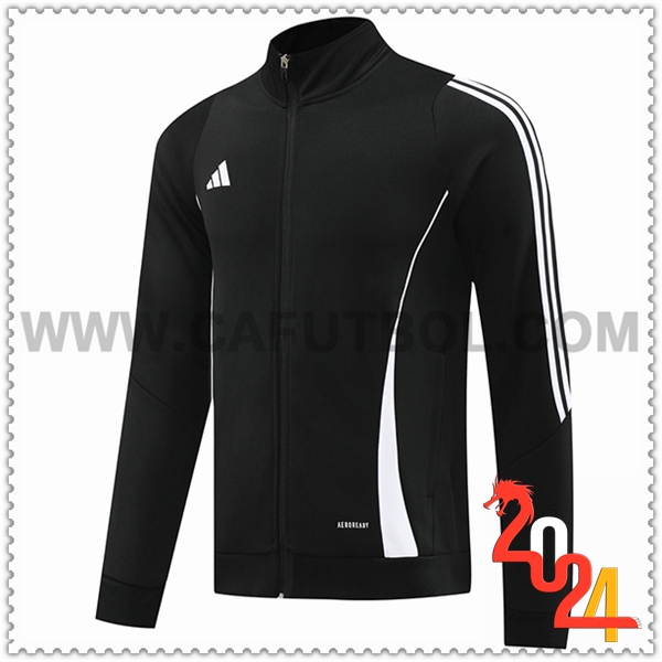 Chaquetas Futbol Adidas Negro/Blanco 2024 2025