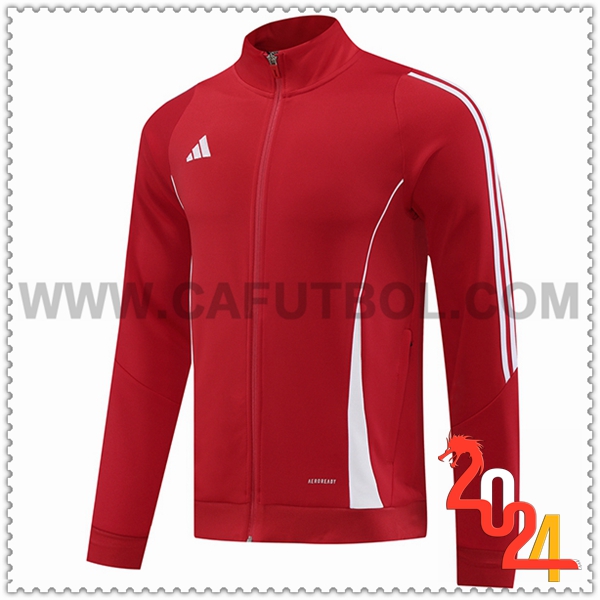 Chaquetas Futbol Adidas Rojo/Blanco 2024 2025