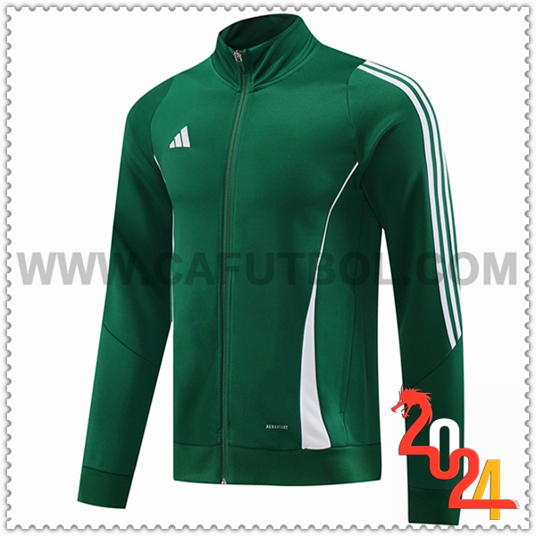 Chaquetas Futbol Adidas Verde/Blanco 2024 2025