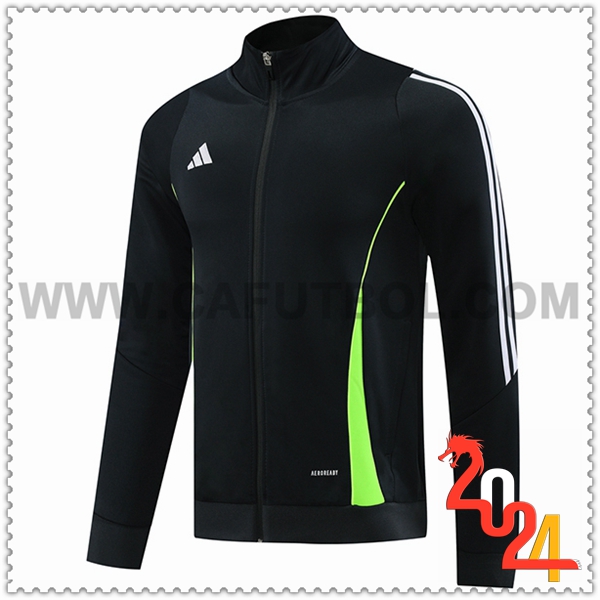 Chaquetas Futbol Adidas Negro/Blanco/Verde 2024 2025