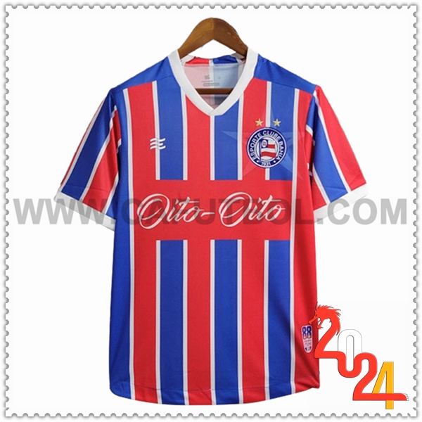 Camiseta Futbol Bahia Rojo Azul Edición de aniversario 2024 2025