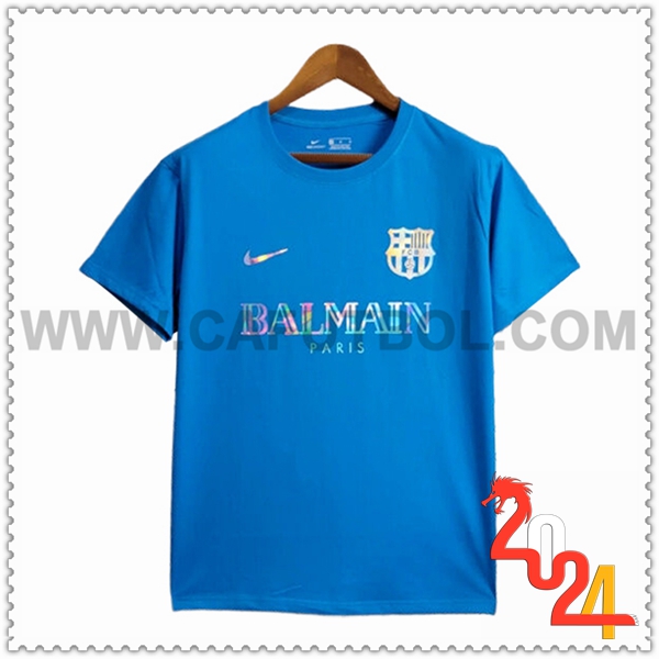 Camiseta Futbol FC Barcelona Azul Casual 2024 2025