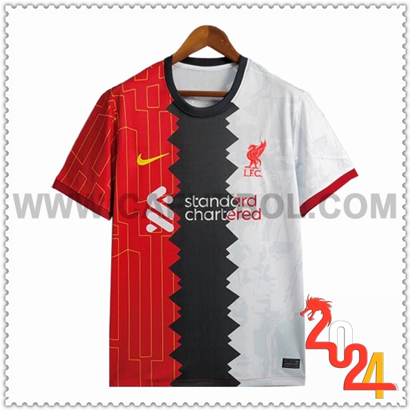 Camiseta Futbol FC Liverpool Rojo Negro Blanco Edición especial 2024 2025