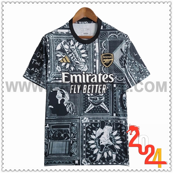 Camiseta Futbol Arsenal Negro Edición especial 2024 2025