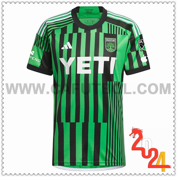 Primera Camiseta Futbol Austin FC Verde Negro 2024 2025