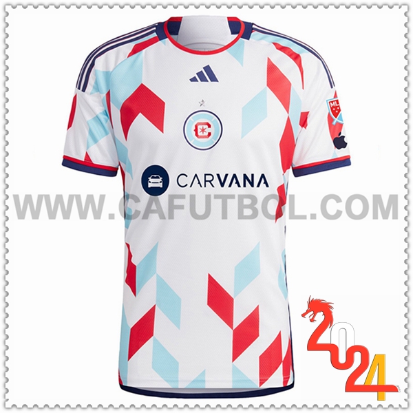 Segunda Camiseta Futbol Chicago Fire FC Blanco 2024 2025