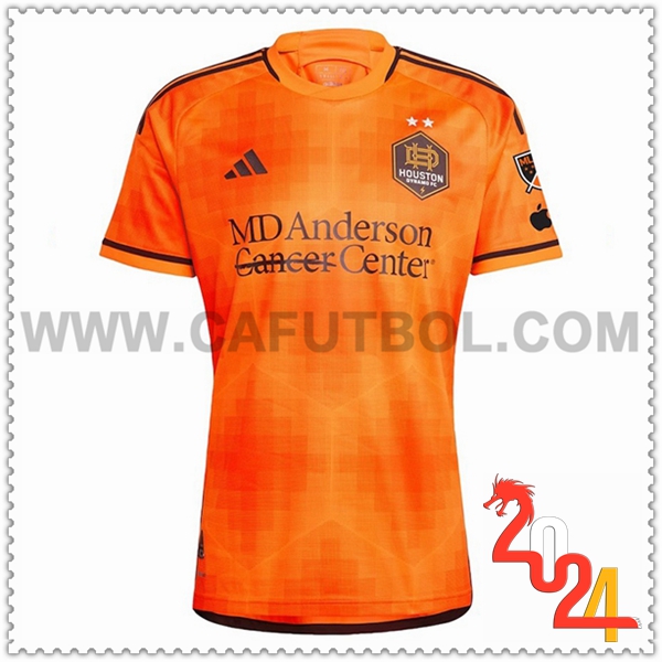 Primera Camiseta Futbol Houston Dynamo Naranja 2024 2025