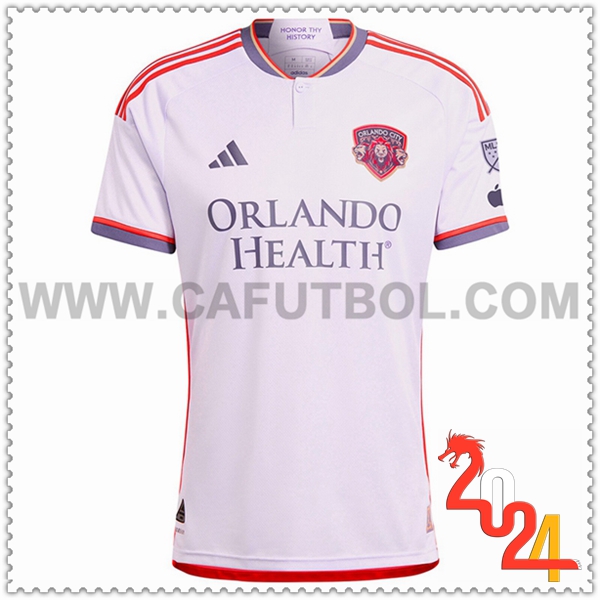 Segunda Camiseta Futbol Orlando City Blanco 2024 2025