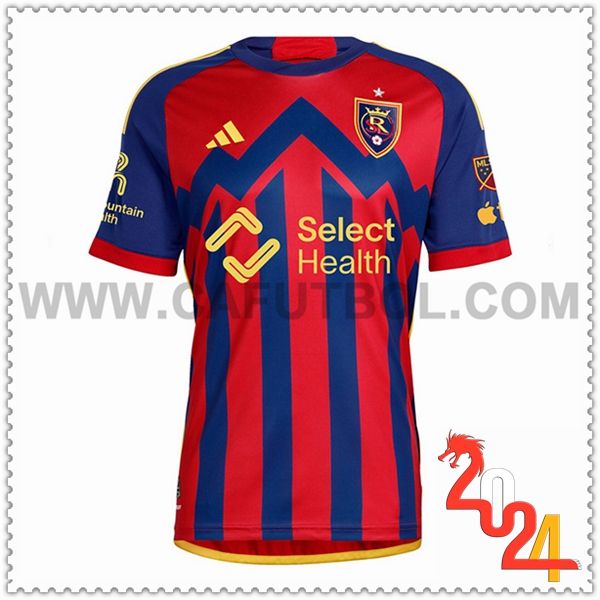 Primera Camiseta Futbol Real Salt Lake Azul Rojo 2024 2025