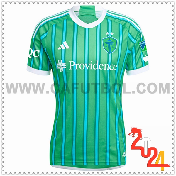 Primera Camiseta Futbol FC Seattle Sounders Verde 2024 2025