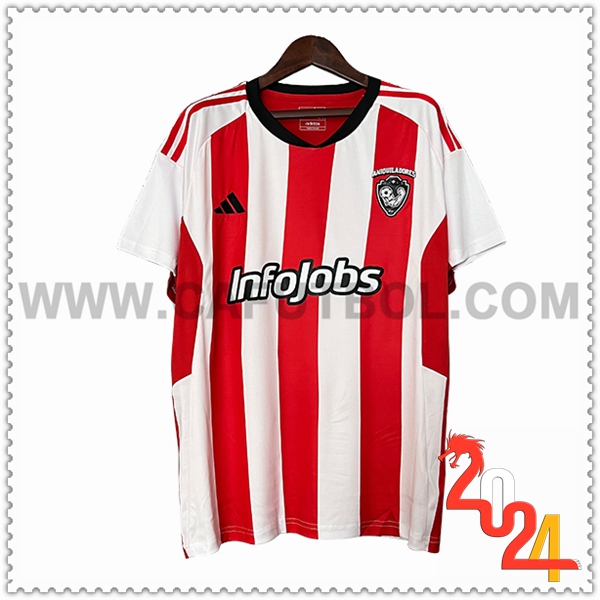 Primera Camiseta Futbol Aniquiladores FC Rojo Blanco 2024 2025