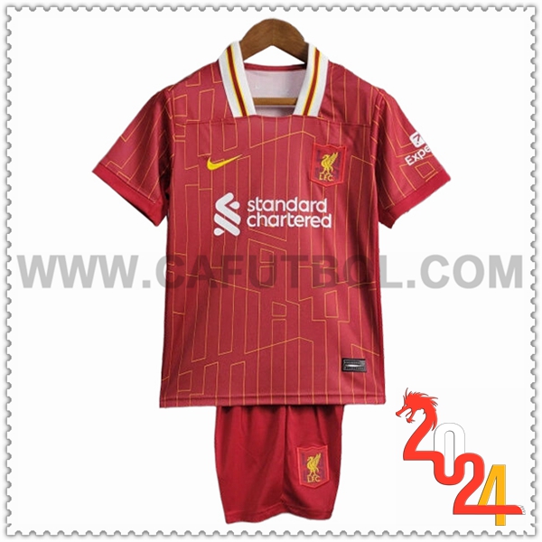 Primera Equipacion del FC Liverpool Ninos Rojo 2024 2025