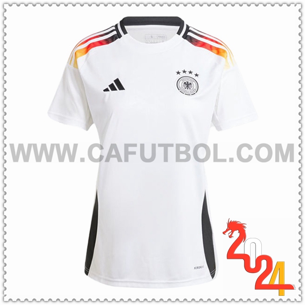 Primera Camiseta Futbol Alemania Mujer Blanco 2024 2025