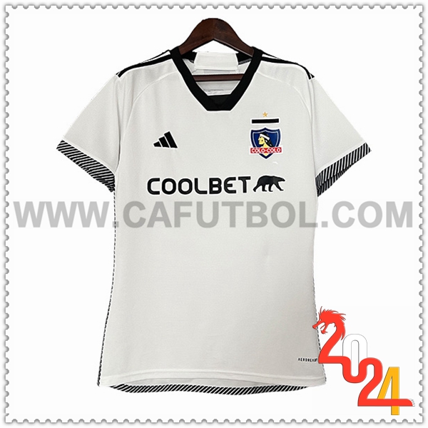 Primera Camiseta Futbol Colo Colo Mujer Blanco 2024 2025