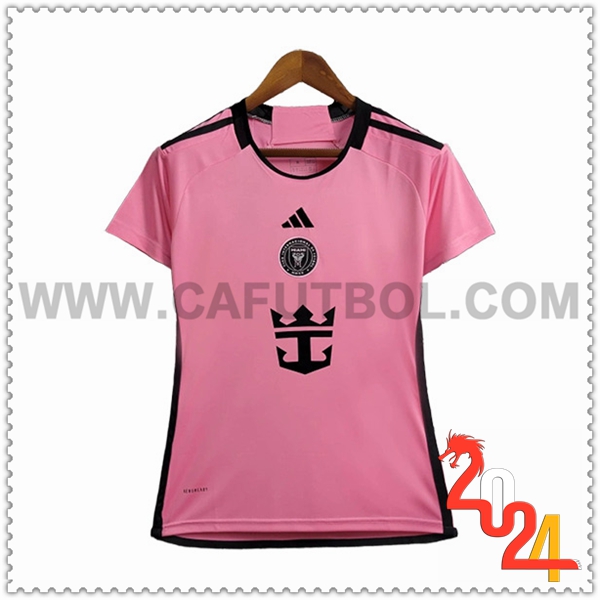 Primera Camiseta Futbol Inter Miami CF Mujer Rosa 2024 2025