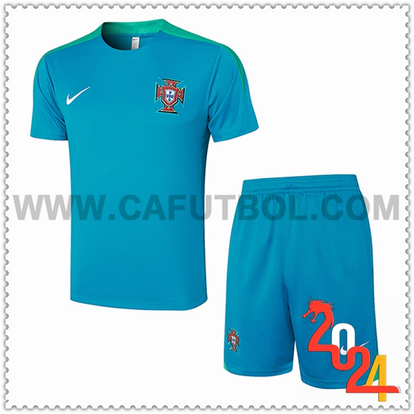 Camiseta Entrenamiento + Cortos Portugal Azul 2024 2025