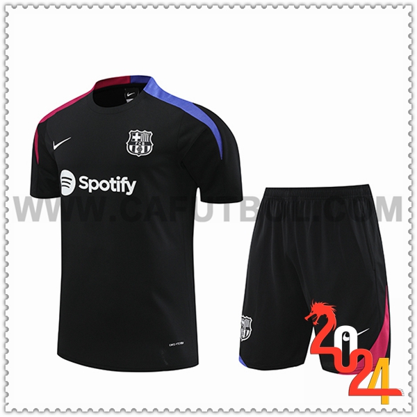 Camiseta Entrenamiento + Cortos FC Barcelona Negro 2024 2025