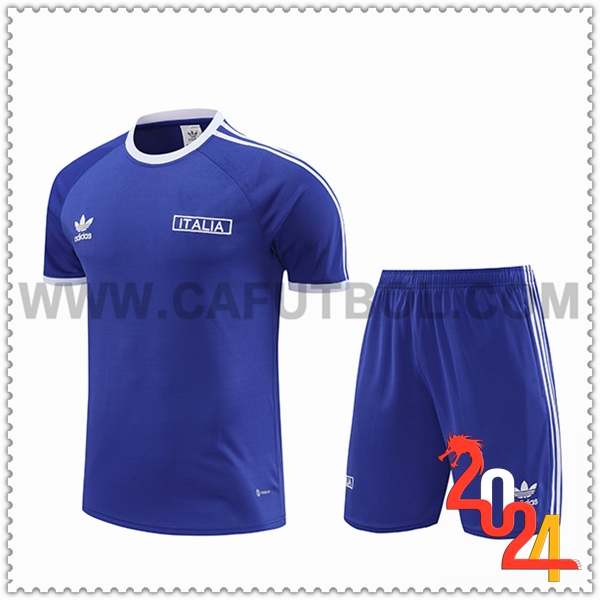 Camiseta Entrenamiento + Cortos Italia Violeta/Blanco 2024 2025