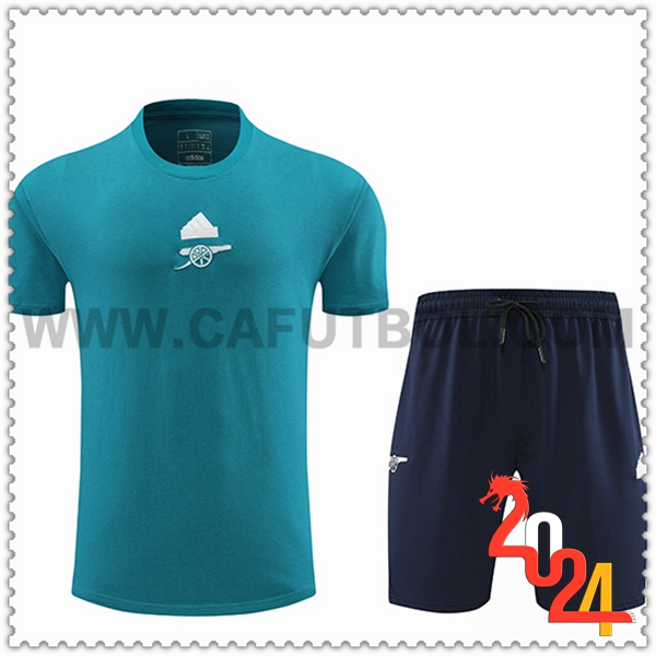 Camiseta Entrenamiento + Cortos Arsenal Azul 2024 2025