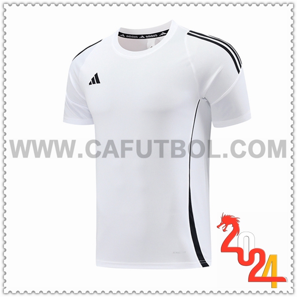 Camiseta Entrenamiento Adidas Blanco/Negro 2024 2025