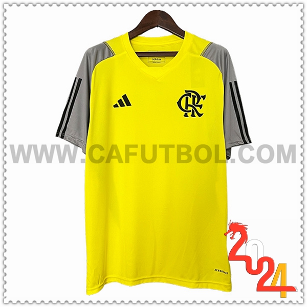 Camiseta Entrenamiento Flamengo Amarillo/Gris/Negro 2024 2025