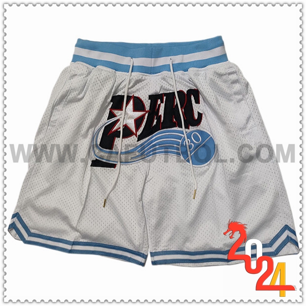 Cortos NBA Philadelphia 76ers 2024/25 Blanco/Azul