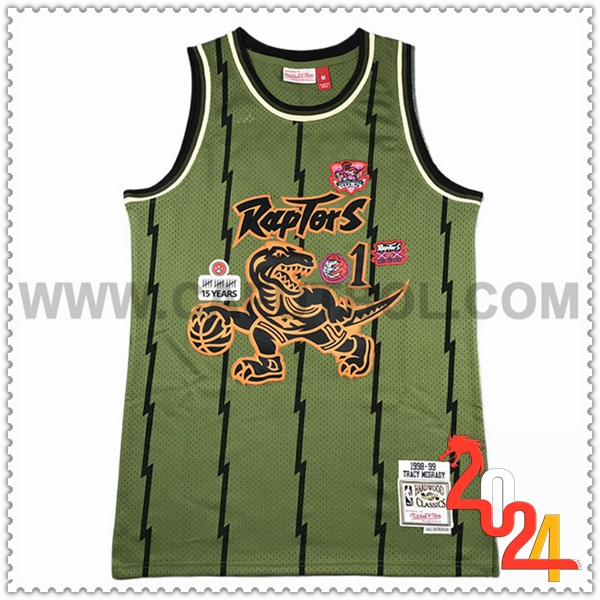 Camisetas De Futbol Toronto Raptors (McGRADY #1) 2024/25 Verde/Negro