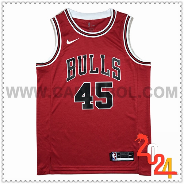 Camisetas De Futbol Chicago Bulls (JORDAN #45) 2024/25 Rojo/Negro