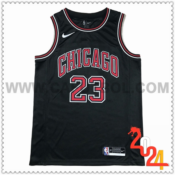 Camisetas De Futbol Chicago Bulls (JORDAN #23) 2024/25 Negro/Rojo -02