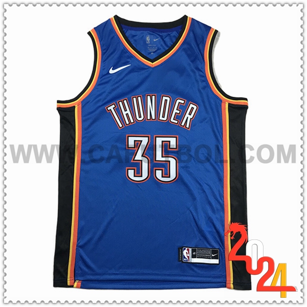 Camisetas De Futbol Oklahoma City Thunder (DURANT #35) 2024/25 Azul/Negro