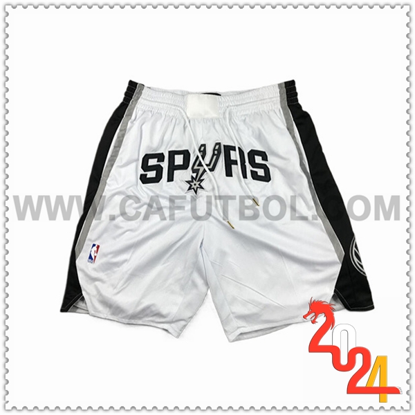 Cortos NBA San Antonio Spurs 2024/25 Blanco/Negro