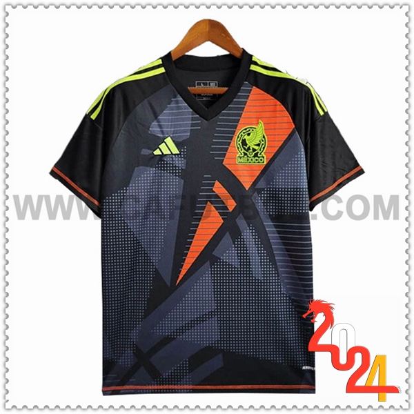 Camiseta Equipo Portero Mexico Negra 2024 2025