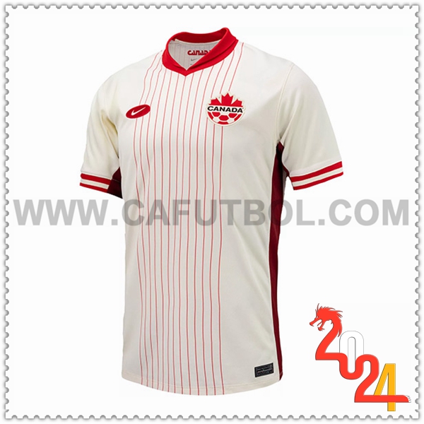 Segunda Camiseta Equipo Canada Blanca 2024 2025