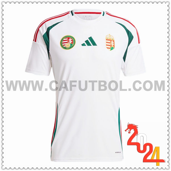 Segunda Camiseta Equipo Hungria Blanca 2024 2025