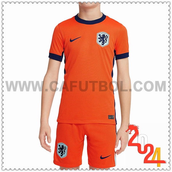 Primera Equipacion del Paises Bajos Ninos Naranja Eurocopa 2024