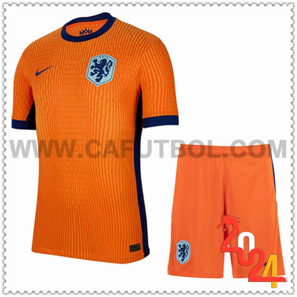 Primera Equipacion del Paises Bajos + Pantalones cortos Eurocopa 2024