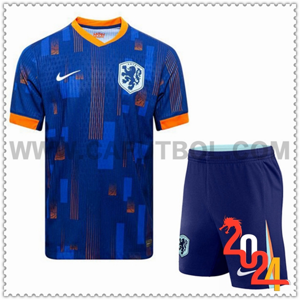 Segunda Equipacion del Paises Bajos + Pantalones cortos Eurocopa 2024