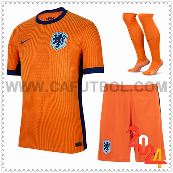 Primera Equipacion del Paises Bajos (Pantalones cortos + Calcetines) Eurocopa 2024