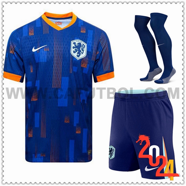 Segunda Equipacion del Paises Bajos (Pantalones cortos + Calcetines) Eurocopa 2024