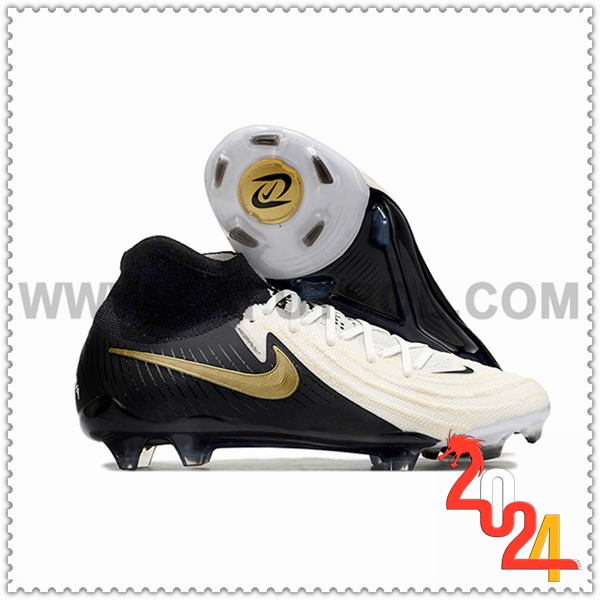 Nike Botas De Fútbol Phantom Luna Elite NU FG Negro/Blanco/Amarillo -03