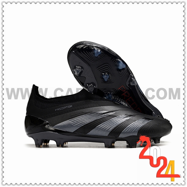 Adidas Botas De Fútbol PREDATOR ELITE LACELESS BOOTS FG Negro/Gris