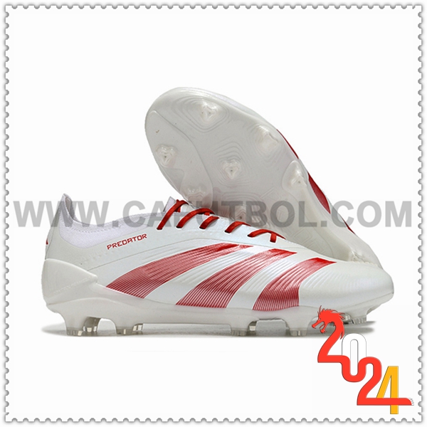 Adidas Botas De Fútbol Predator Elite FG Blanco/Rojo